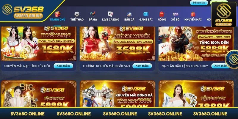 Đăng ký SV368 để nhận nhiều ưu đãi hấp dẫn