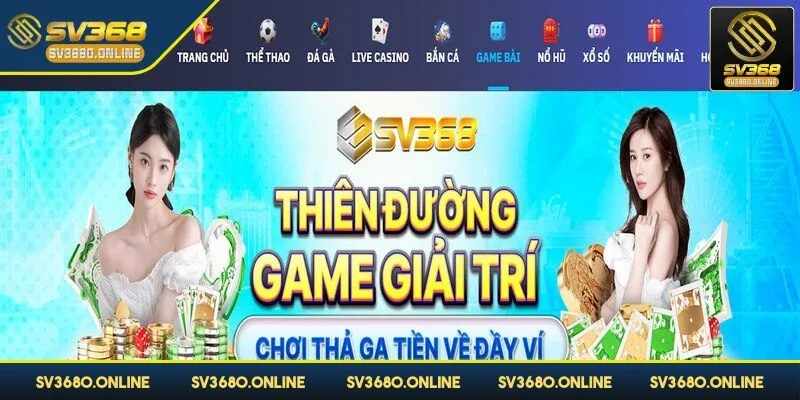 Game bài tại SV368 hỗ trợ giao dịch thuận tiện