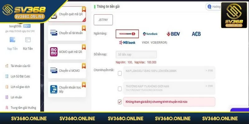 Chuyển khoản ngân hàng được nhiều game thủ lựa chọn